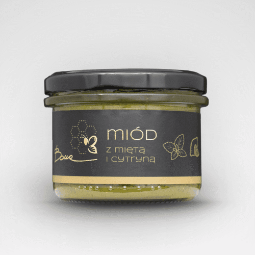 Miód z miętą i cytryną 245 g – naturalny miód kremowany