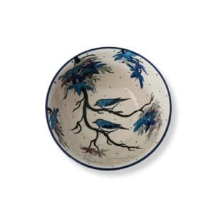 miska niebieskie ptaki unikat 14cm