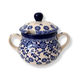 cukiernica duża kobaltowe kwiatki ca