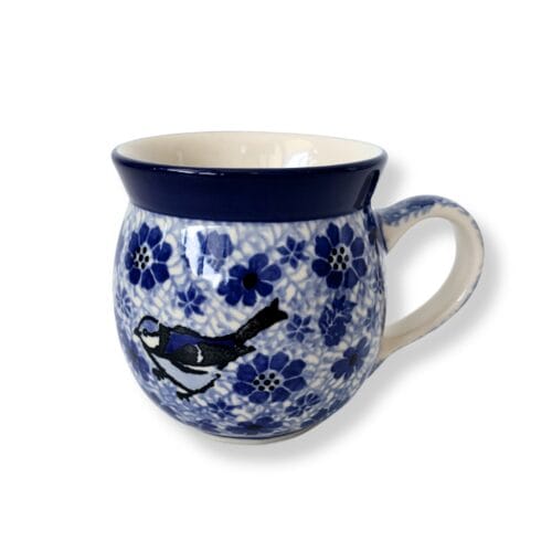 kubek czeski niebieski ptaszek ca 200ml