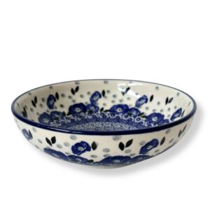 Salaterka Biało niebieskie kwiaty CA 17cm