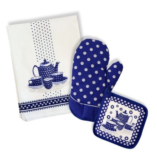 zestaw kuchenny rękawica podkładka ścierka