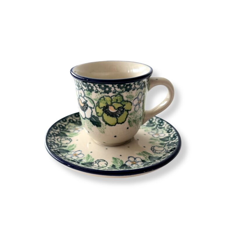 filiżanka espresso anemony zielone ca