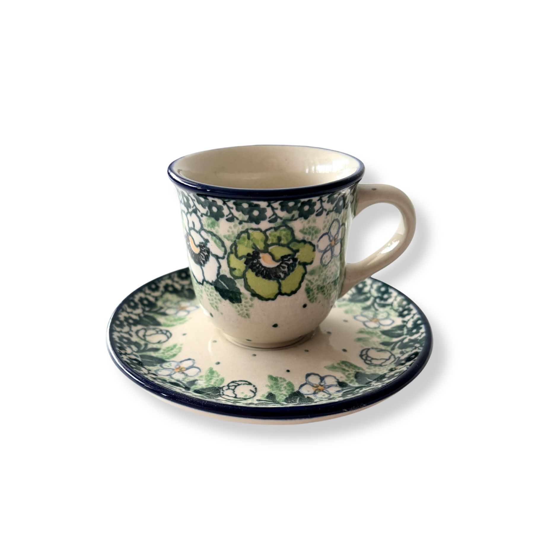 filiżanka espresso anemony zielone ca