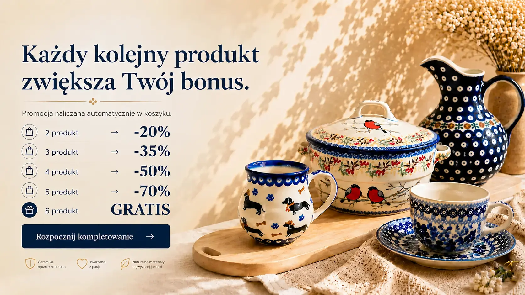 Promocje i rabaty – Ceramika Bolesławiecka - Ceramika Bolesławiec