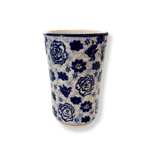 kubek bez ucha kobaltowe kwiaty ca 400ml