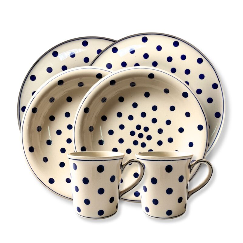 zestaw dla dwojga 61 talerz 24cm talerz głęboki 22cm kubek mirek 300ml