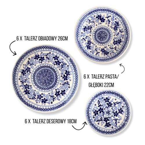 zestaw obiadowy wedding sb01 unikat 18el