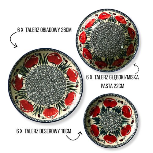 zestaw obiadowy pd01 18el l zestaw obiadowy Maki PD01 6 os. 18 el.