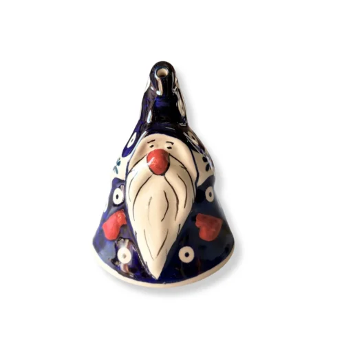 Figurka Mikołaj 70 12cm – ceramiczny Mikołaj w pawie oczka